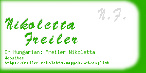nikoletta freiler business card